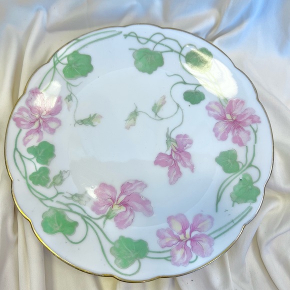 Antique L. Bernardaud & Co Limoges French White and Pink Floral Plates - Picture 12 of 13